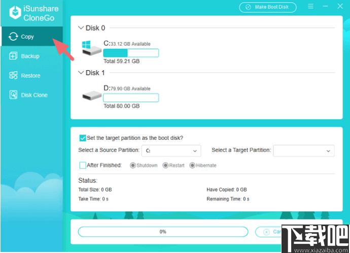 iSunshare CloneGo下载,系统备份,数据迁移